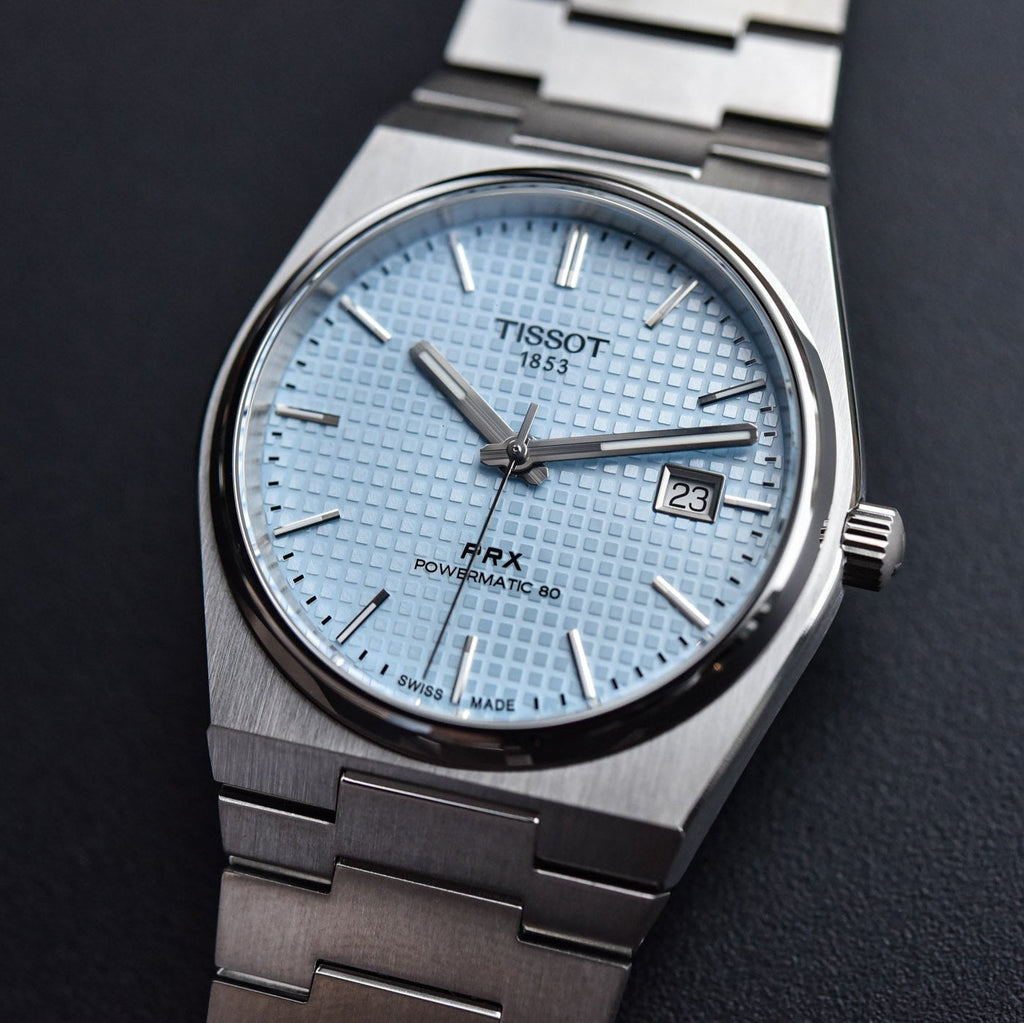 Tissot PRX Powermatic 80 Ice Blue Tiffany Dial Silver Steel Strap Watch for Men - T137.407.11.351.00 Buy Now By Tissot