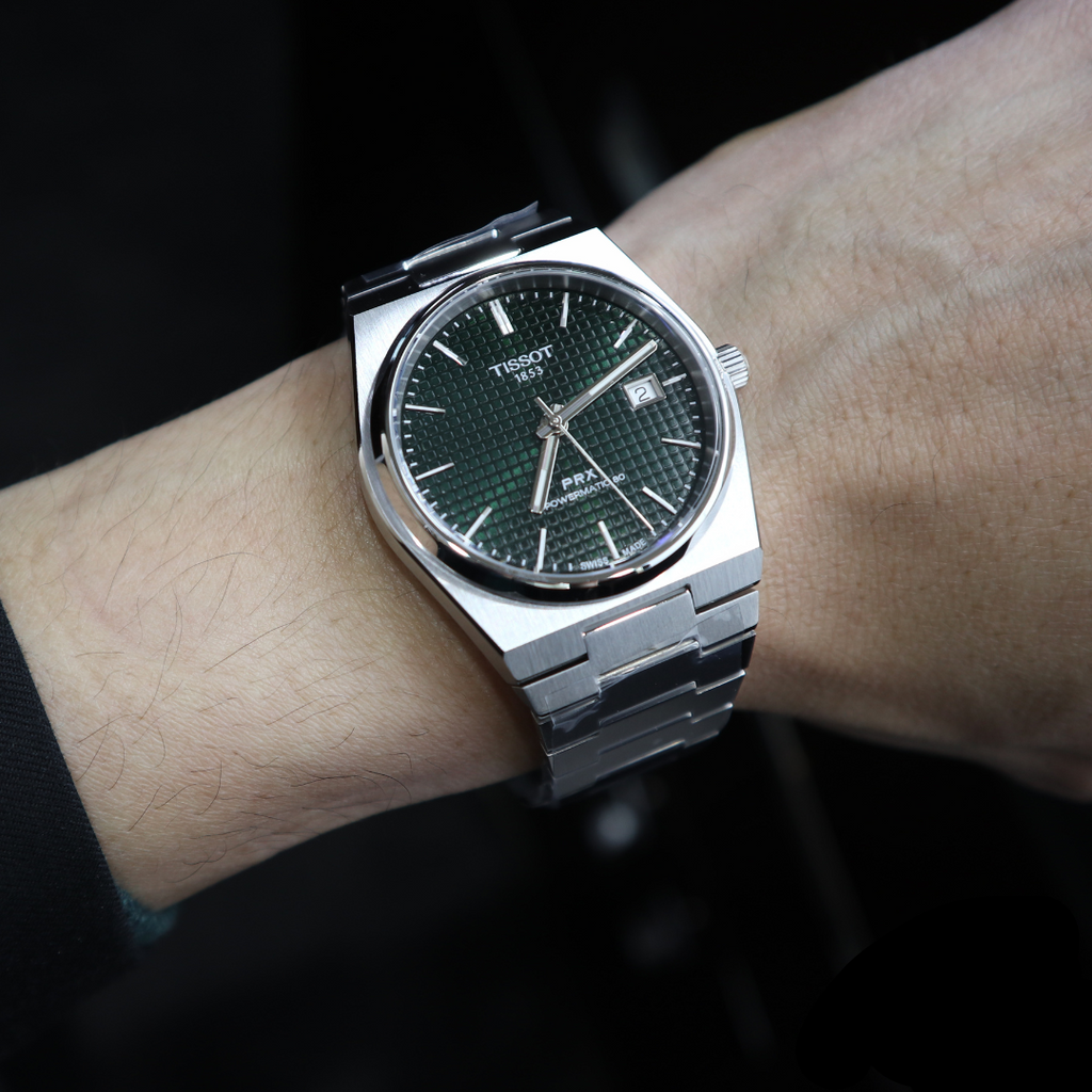 Tissot PRX Powermatic 80 Green Dial Silver Steel Strap Watch For Men - T137.407.11.091.00 Buy Now By Tissot