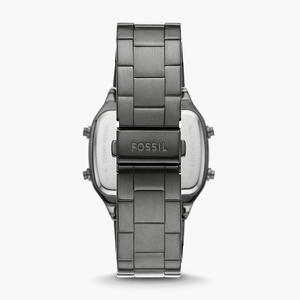 Fossil Retro Digital Black Dial Black Steel Strap Watch for Men - FS5846 Buy Now By Fossil