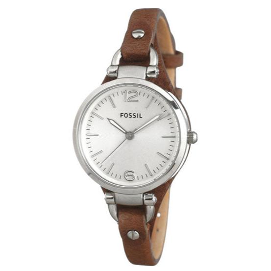 Fossil Georgia White Dial Brown Leather Strap Watch for Women - ES3060 Buy Now By Fossil