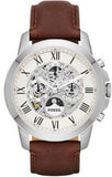 Fossil Grant Automatic White Dial Brown Leather Strap Watch for Men - ME3052 Buy Now By Fossil
