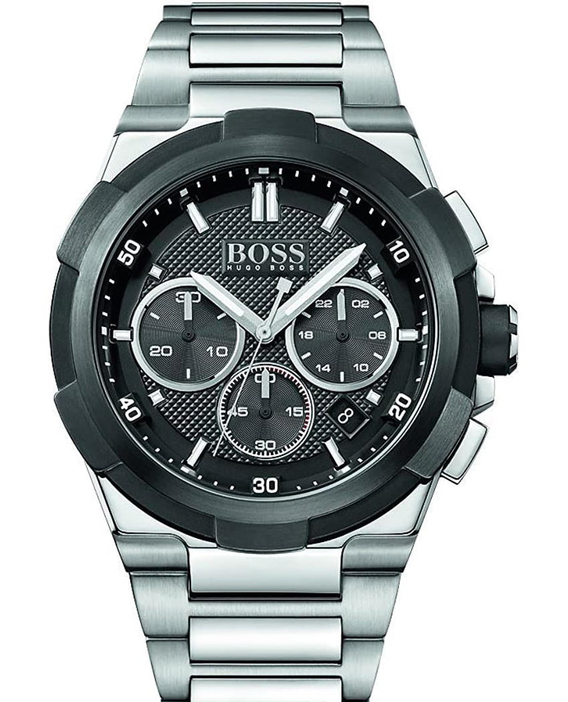 Hugo Boss Supernova Chronograph Black Dial Silver Steel Strap Watch for Men - 1513359 Buy Now By Hugo Boss