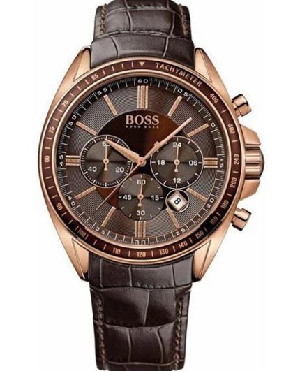 Hugo Boss Driver Sport Chronograph Brown Dial Brown Leather Strap Watch for Men - 1513093 Buy Now By Hugo Boss