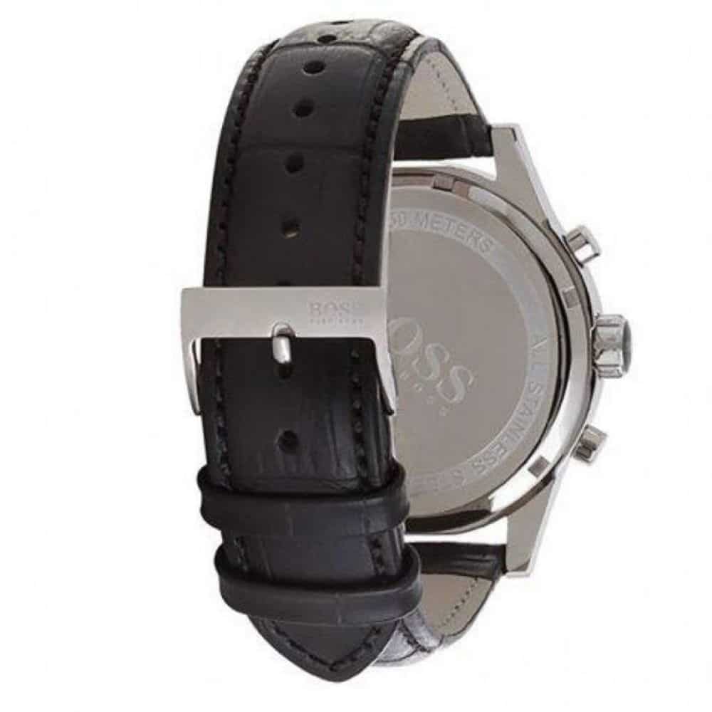 Hugo Boss Jet Black Dial Black Leather Strap Watch for Men - 1513279 Buy Now By Hugo Boss