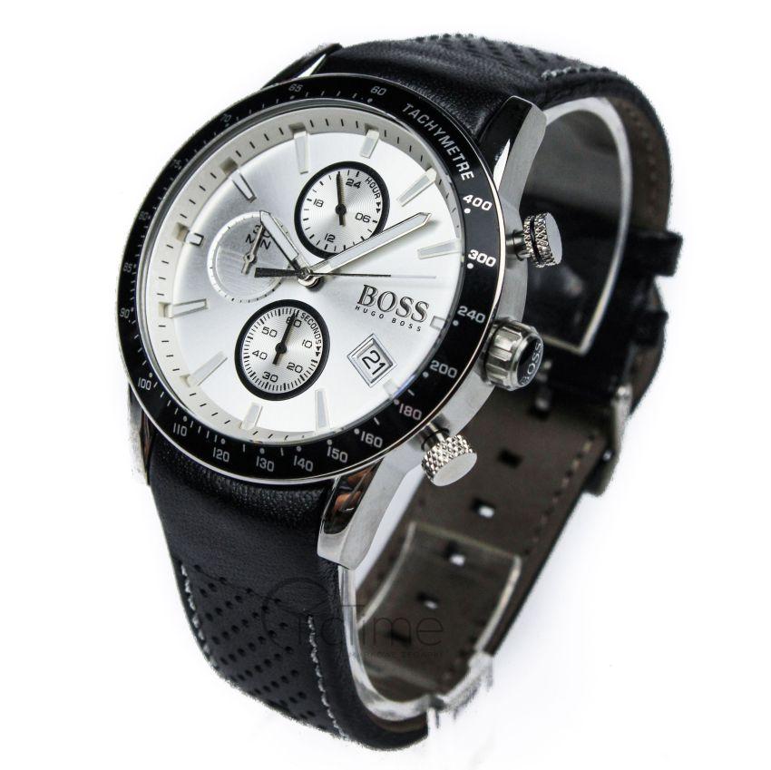 Hugo Boss Rafale Chronograph Quartz Silver Dial Black Leather Strap Watch For Men - 1513403 Buy Now By Hugo Boss