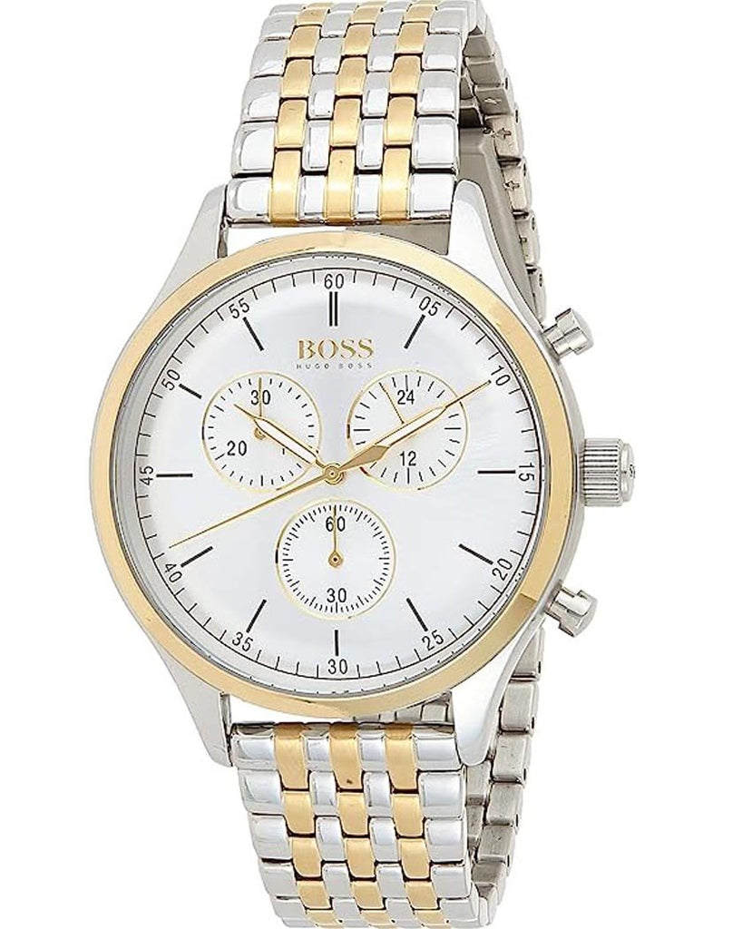 Hugo Boss Companion Silver Dial Two Tone Mesh Bracelet Watch for Men - 1513654 Buy Now By Hugo Boss