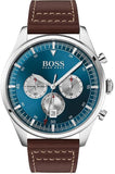 Hugo Boss Pioneer Chronograph Blue Dial Brown Leather Strap Watch For Men - 1513709 Buy Now By Hugo Boss