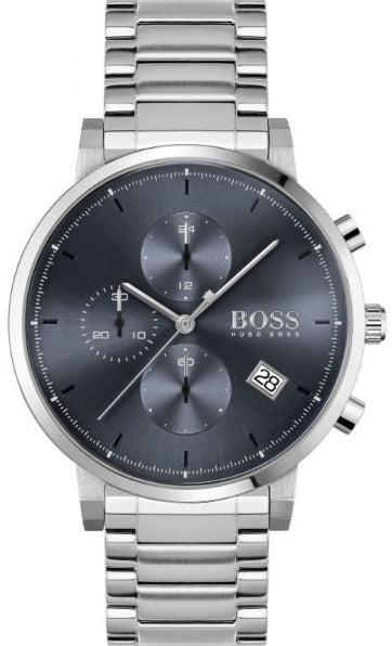 Hugo Boss Integrity Blue Dial Silver Steel Strap Watch for Men - 1513779 Buy Now By Hugo Boss