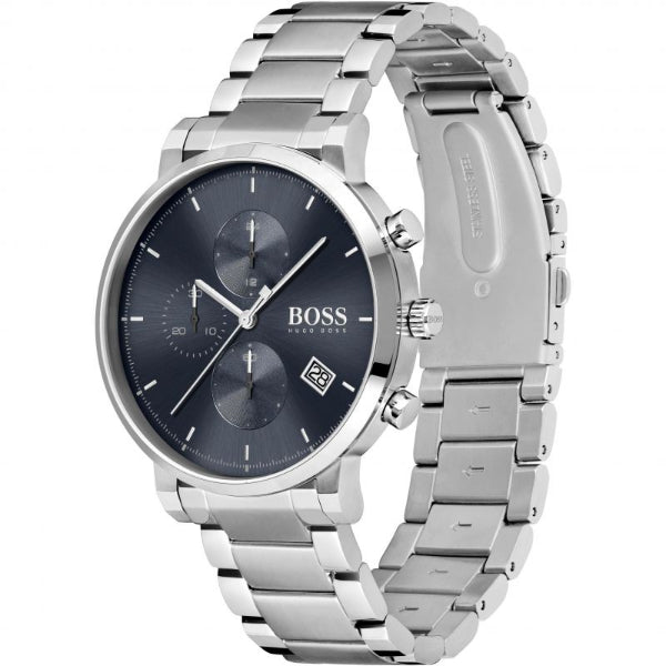 Hugo Boss Integrity Blue Dial Silver Steel Strap Watch for Men - 1513779 Buy Now By Hugo Boss
