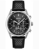 Hugo Boss Champion Black Dial Black Leather Strap Watch for Men - 1513816 Buy Now By Hugo Boss