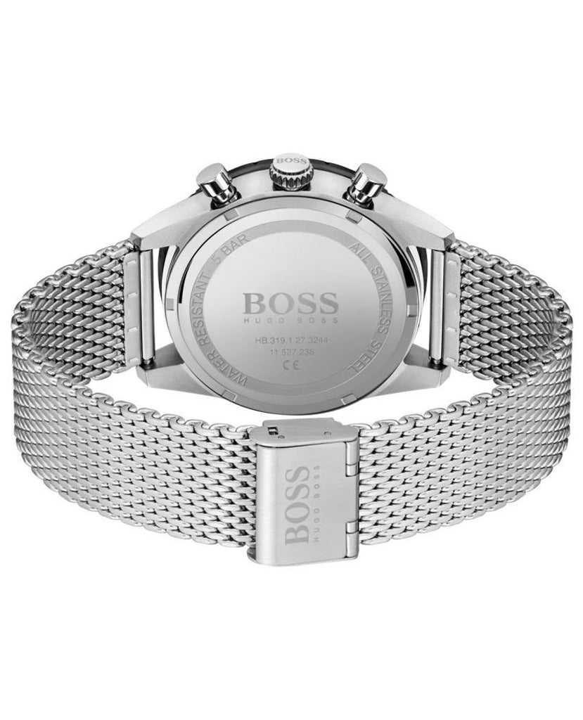 Hugo Boss Pilot Edition Black Dial Silver Mesh Bracelet Watch for Men - 1513886 Buy Now By Hugo Boss