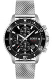 Hugo Boss Ocean Edition Black Dial Silver Mesh Bracelet Watch for Men - 1513701 Buy Now By Hugo Boss