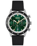 Hugo Boss Santiago Green Dial Black Nylon Strap Watch for Men - 1513936 Buy Now By Hugo Boss