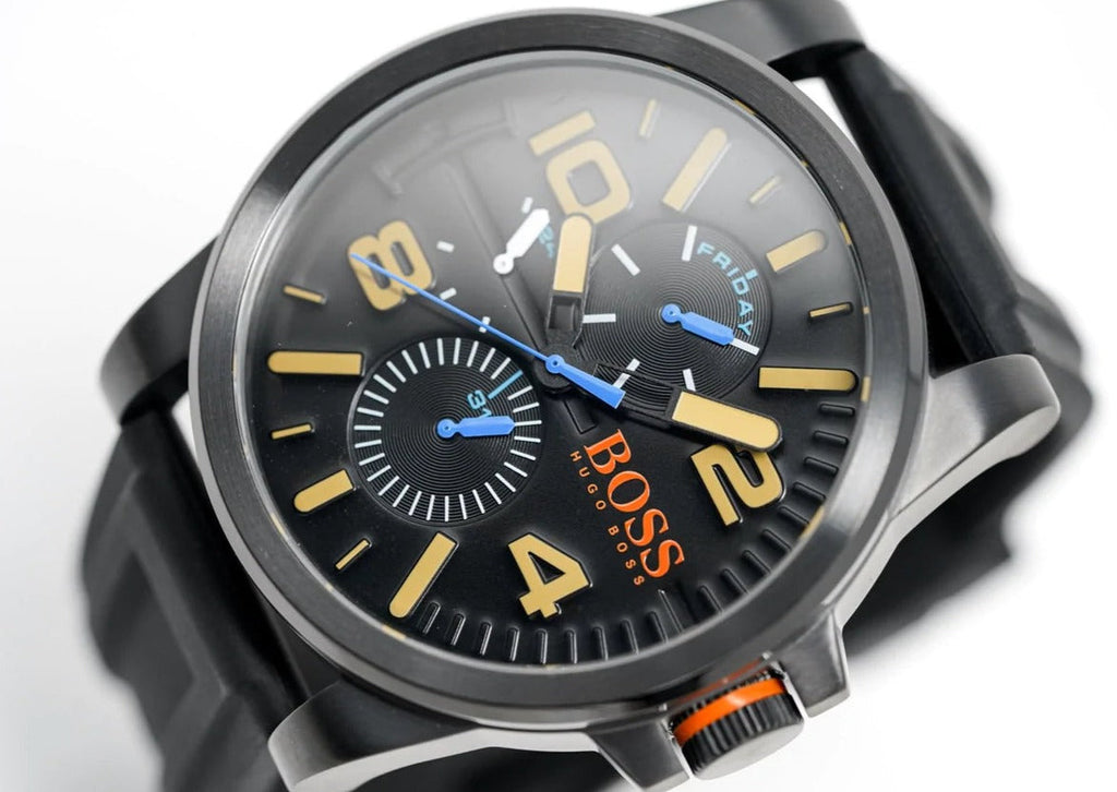 Hugo Boss Orange Detroit Analog Black Dial Black Silicone Strap Watch For Men - 1550011 Buy Now By Hugo Boss