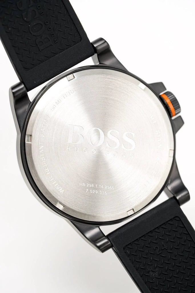 Hugo Boss Orange Detroit Analog Black Dial Black Silicone Strap Watch For Men - 1550011 Buy Now By Hugo Boss