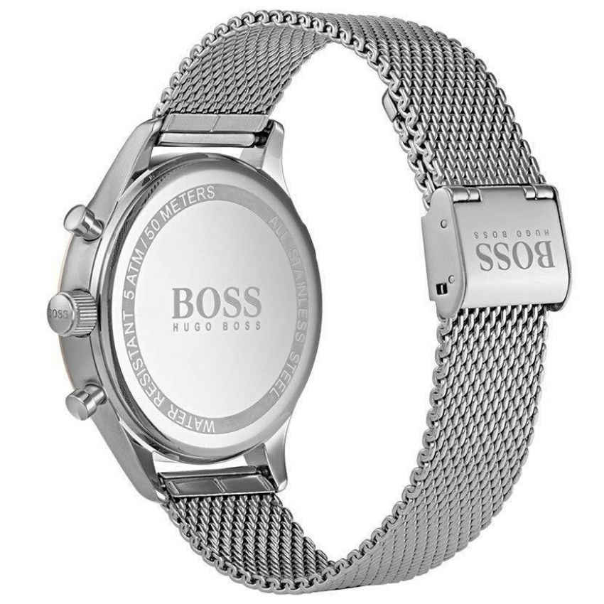 Hugo Boss Jet Blue Dial Silver Mesh Bracelet Watch for Men - 1513441 Buy Now By Hugo Boss