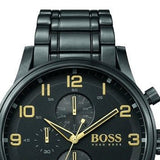 Hugo Boss Aeroliner Black Dial Black Steel Strap Watch for Men - 1513275 Buy Now By Hugo Boss