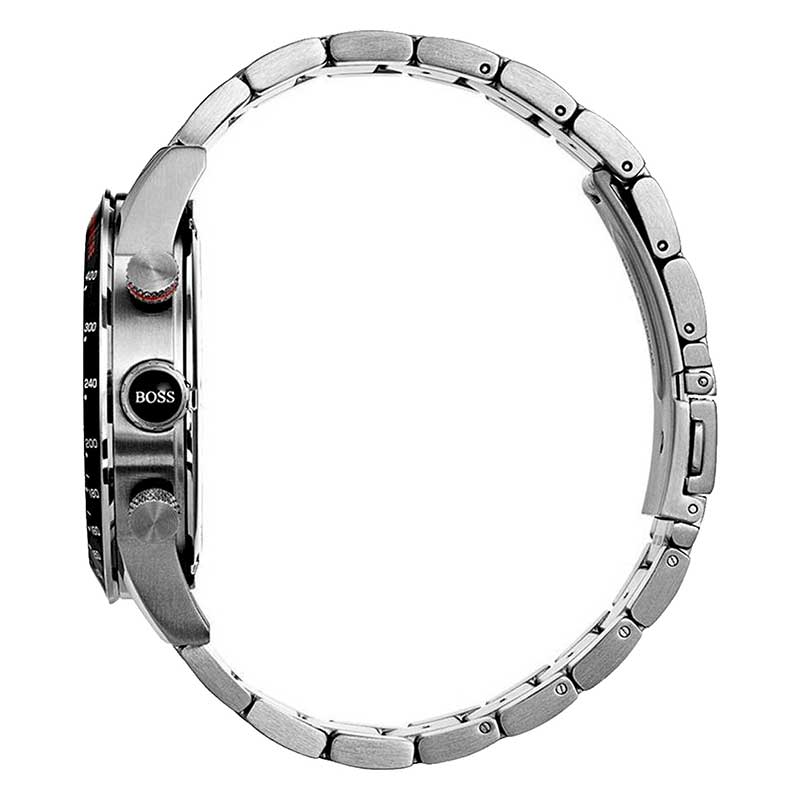 Hugo Boss Rafale Chronograph Black Dial Silver Steel Strap Watch for Men - 1513509 Buy Now By Hugo Boss