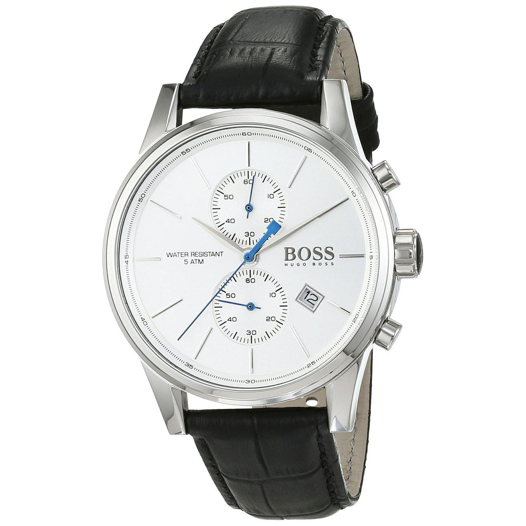 Hugo Boss Jet Silver Dial Black Leather Strap Watch for Men - 1513282 Buy Now By Hugo Boss