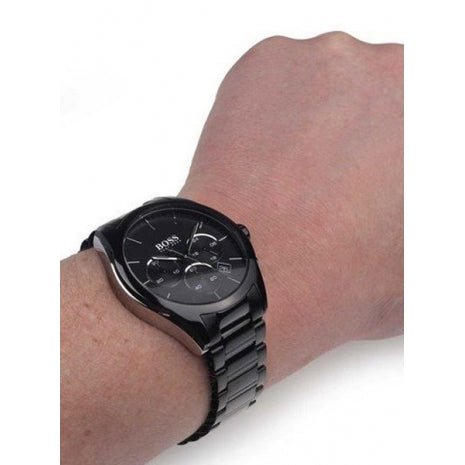 Hugo Boss Onyx Black Dial Black Steel Strap Watch for Men - 1513365 Buy Now By Hugo Boss