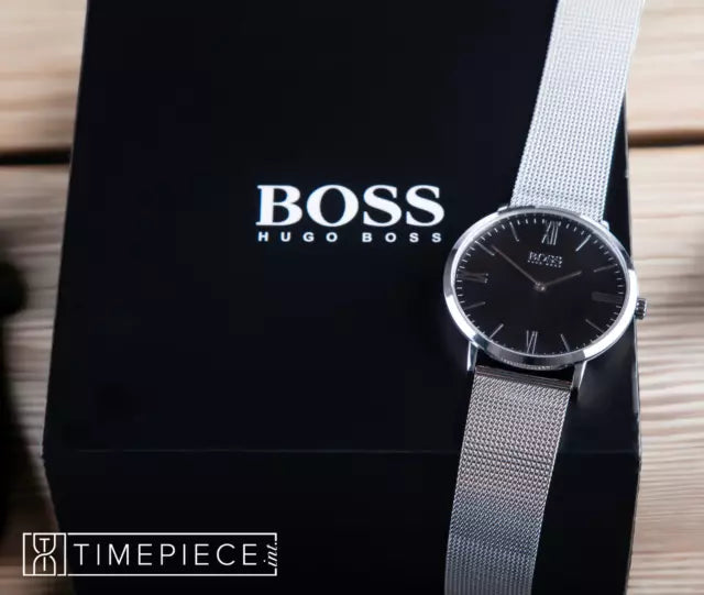 Hugo Boss Jackson Quartz Black Dial Silver Mesh Bracelet Watch For Men - 1513514 Buy Now By Hugo Boss
