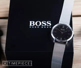 Hugo Boss Jackson Quartz Black Dial Silver Mesh Bracelet Watch For Men - 1513514 Buy Now By Hugo Boss