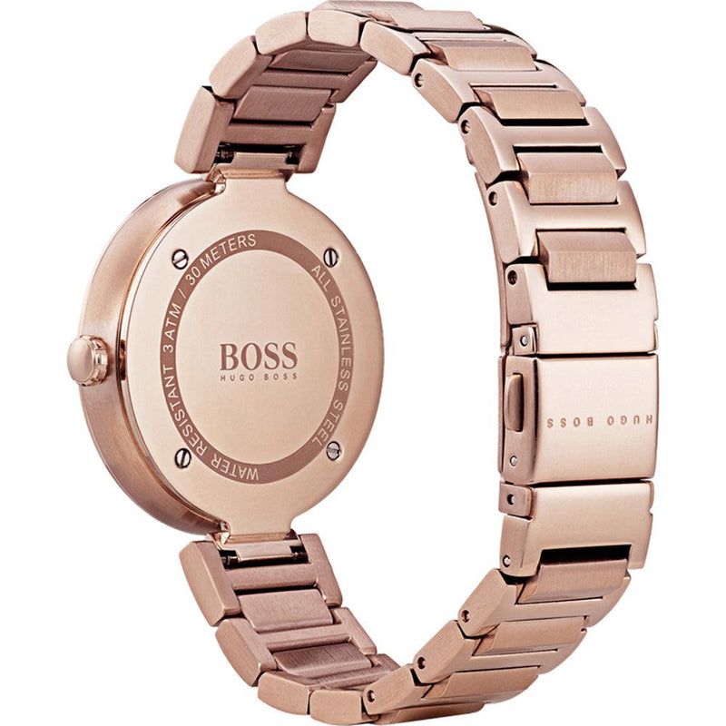 Hugo Boss Allusion Rose Gold Dial Rose Gold Steel Strap Watch For Women - 1502418 Buy Now By Hugo Boss