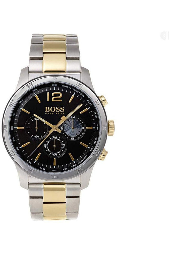 Hugo Boss Professional Black Dial Two Tone Steel Strap Watch for Men - 1513529 Buy Now By Hugo Boss