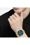 Hugo Boss Associate Blue Dial Gold Steel Strap Watch for Men - 1513841 Buy Now By Hugo Boss