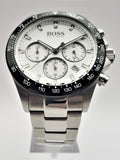 Hugo Boss Hero Chronograph White Dial Silver Steel Strap Watch for Men - 1513875 Buy Now By Hugo Boss