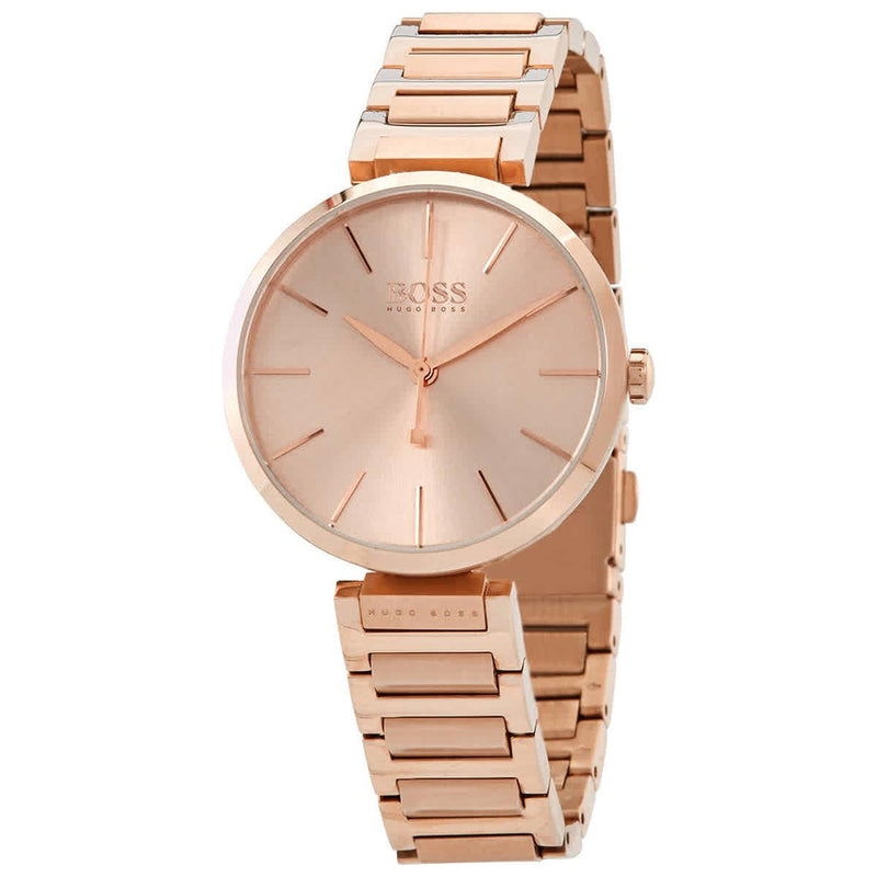 Hugo Boss Allusion Rose Gold Dial Rose Gold Steel Strap Watch For Women - 1502418 Buy Now By Hugo Boss