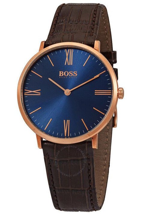 Hugo Boss Classic Jackson Blue Dial Brown Leather Strap Watch for Men - 1513458 Buy Now By Hugo Boss
