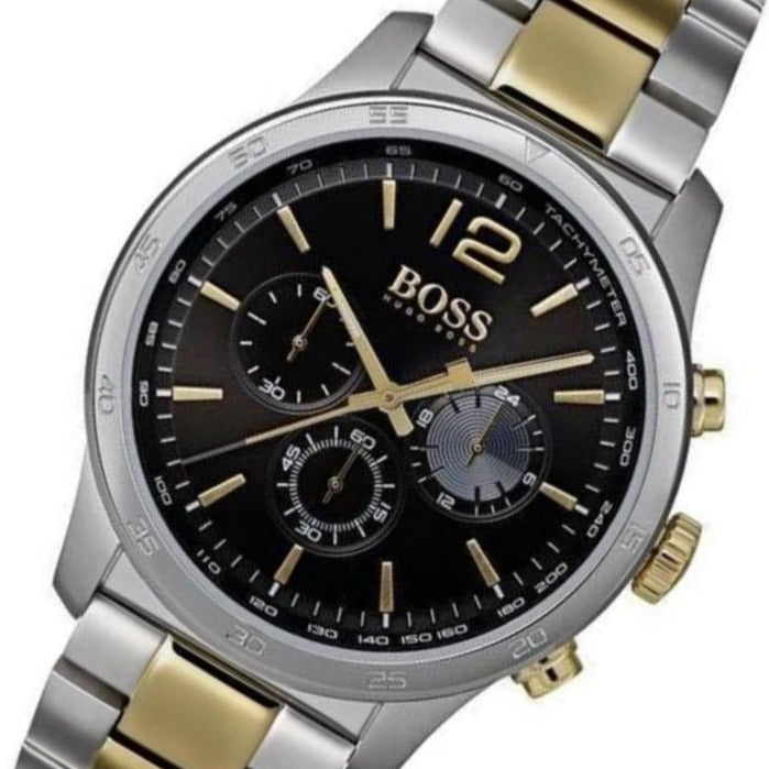 Hugo Boss Professional Black Dial Two Tone Steel Strap Watch for Men - 1513529 Buy Now By Hugo Boss