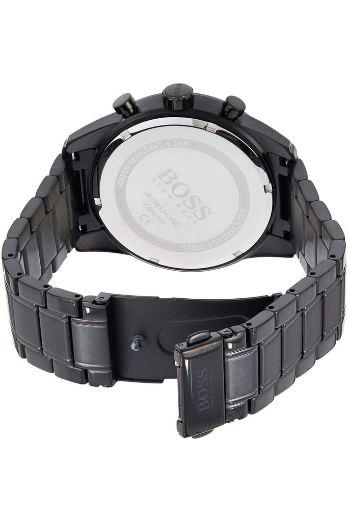 Hugo Boss Skymaster Chronograph Black Dial Black Steel Strap Watch for Men - 1513785 Buy Now By Hugo Boss