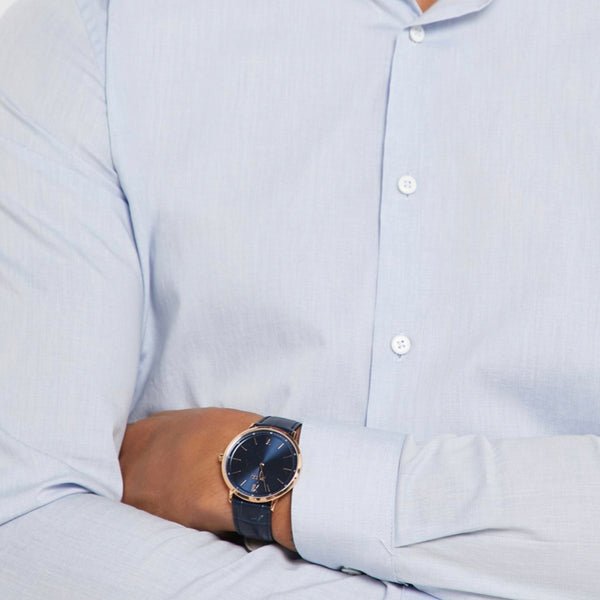 Hugo Boss Jackson Blue Dial Black Leather Strap Watch for Men - 1513371 Buy Now By Hugo Boss