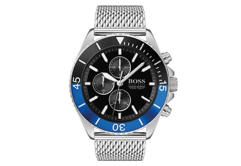 Hugo Boss Ocean Edition Black Dial Silver Mesh Strap Watch for Men - 1513742 Buy Now By Hugo Boss