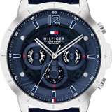 Tommy Hilfiger Luca Chronograph Blue Dial Blue Silicone Strap Watch For Men - 1710489 Buy Now By Tommy Hilfiger