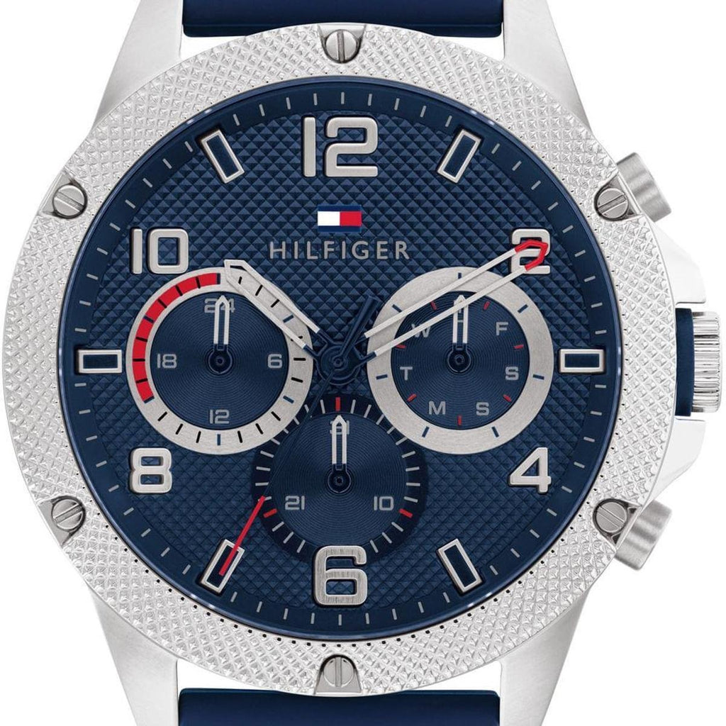 Tommy Hilfiger Blaze Chronograph Blue Dial Blue Rubber Strap Watch For Men - 1792027 Buy Now By Tommy Hilfiger