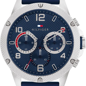 Tommy Hilfiger Blaze Chronograph Blue Dial Blue Rubber Strap Watch For Men - 1792027 Buy Now By Tommy Hilfiger