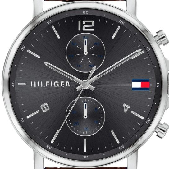 Tommy Hilfiger Daniel Grey Dial Brown Leather Strap Watch for Men - 1710416 Buy Now By Tommy Hilfiger