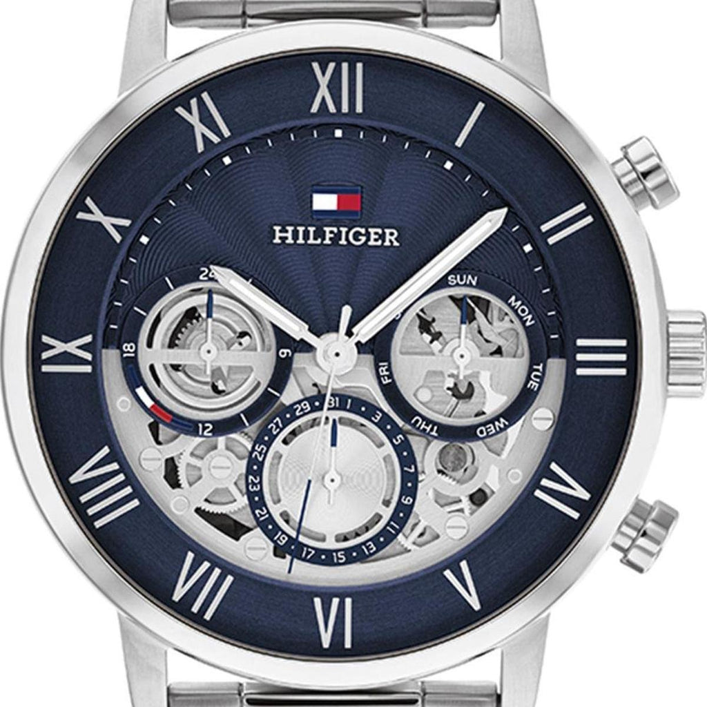 Tommy Hilfiger Legend Chronograph Blue Dial Silver Steel Strap Watch For Men - 1710569 Buy Now By Tommy Hilfiger