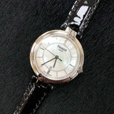 Tissot T Lady Flamingo Mother of Pearl White Dial Black Leather Strap Watch for Women - T094.210.16.111.00 Buy Now By Tissot