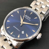 Mido Baroncelli II Automatic Blue Dial Silver Steel Strap Watch For Men - M8600.4.15.1 Buy Now By Mido