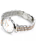 Emporio Armani Gianni T-Bar Mother of Pearl Dial Two Tone Steel Strap Watch For Women - AR1987 Buy Now By Emporio Armani