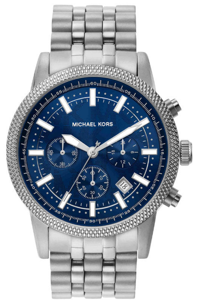 Michael Kors Hutton Chronograph Blue Dial Blue Steel Strap Watch For Men - MK8952 Buy Now By Michael Kors