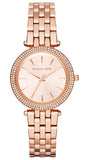 Michael Kors Darci Rose Gold Dial Rose Gold Steel Strap Watch for Women - MK3431 Buy Now By Michael Kors