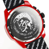 Diesel Mega Chief Chronograph Black Dial Red Rubber Strap Watch For Men - DZ4526 Buy Now By Diesel