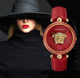 Versace Palazzo Empire Red Dial Red Leather Strap Watch for Women - VCO120017 Buy Now By Versace