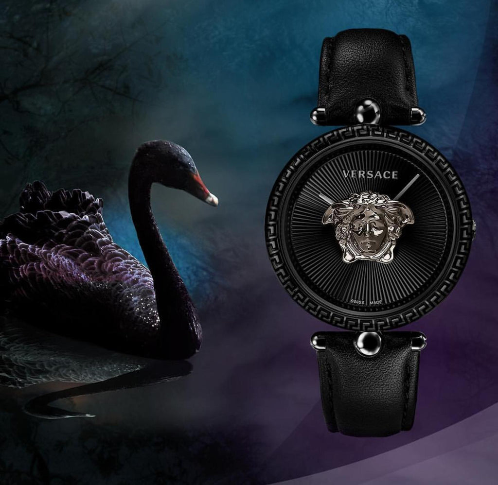 Versace Palazzo Empire Black Dial Black Leather Strap Watch for Women - VCO050017 Buy Now By Versace