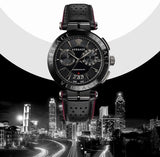 Versace V-Racer Aion Chronograph Black Dial Black Leather Strap Watch for Men - VBR030017 Buy Now By Versace